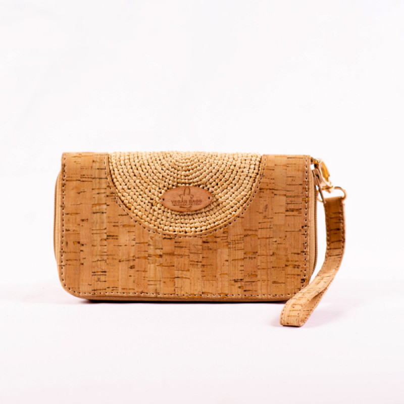 Anita Cork and Raffia Pouch