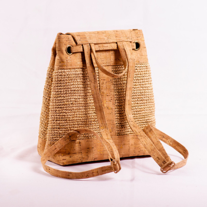 Candy Cork and Raffia Backpack