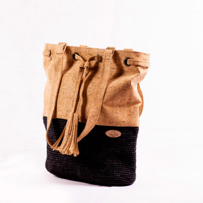 Elisa - Tote Bag Cork and Crochet Handbag