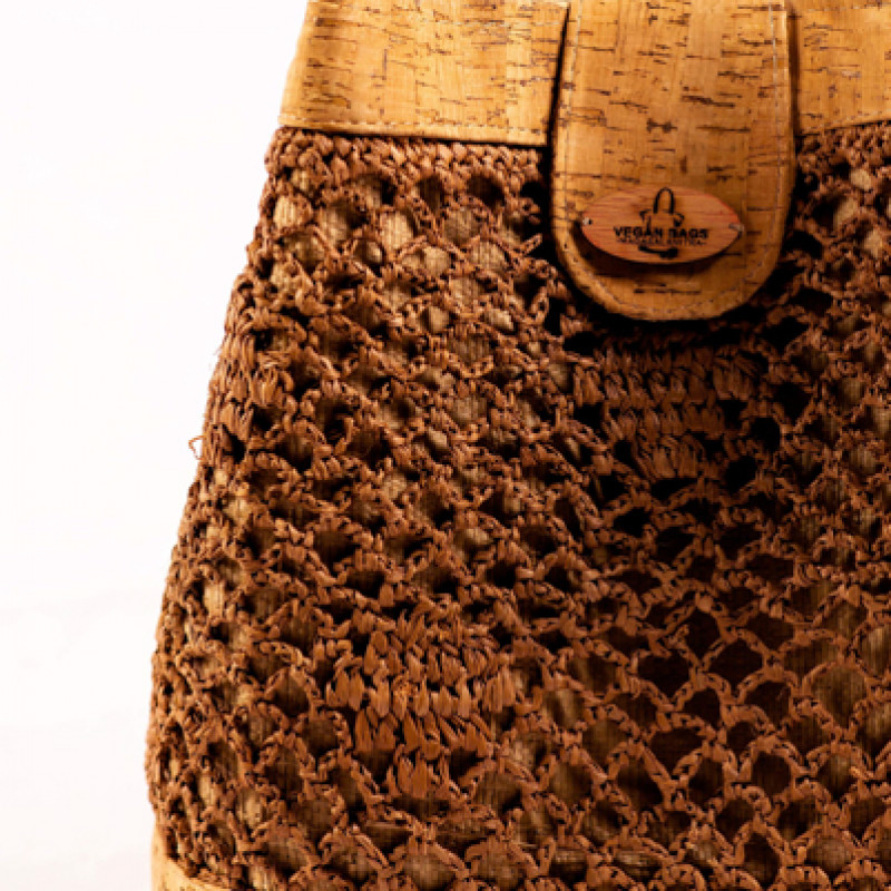 Judith Handbag cork and raffia crochet