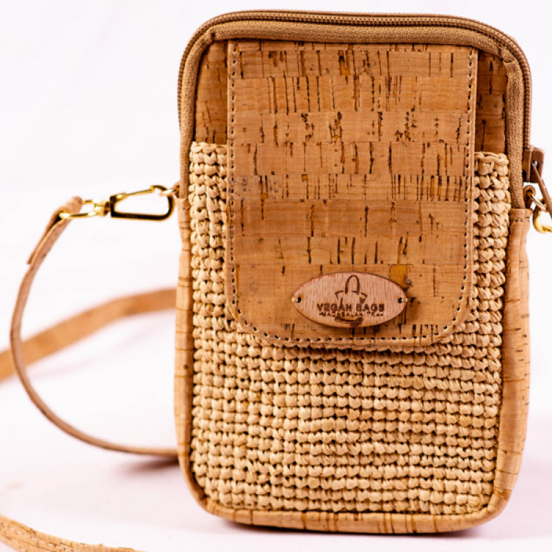 Mikalo - Cork Phone Holder with Raffia Hook