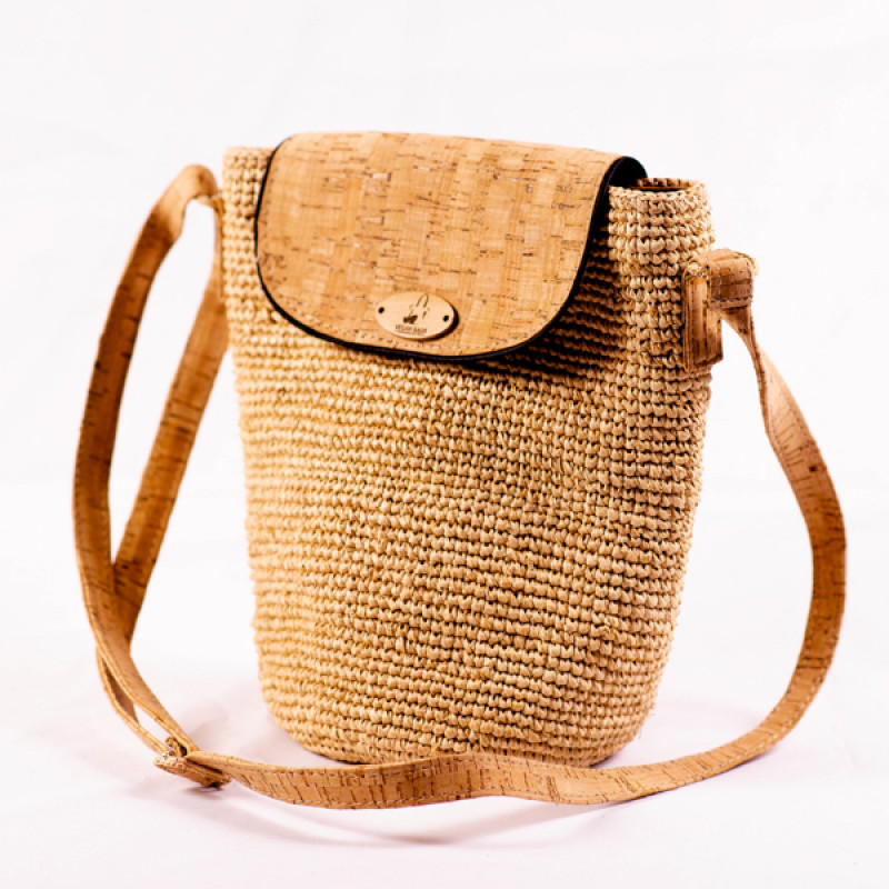 Ocean - Cork and Raffia Crossbody Bag