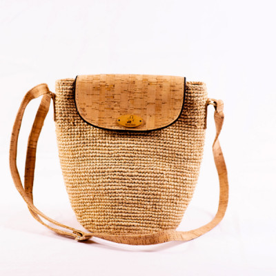 Ocean - Cork and Raffia Crossbody Bag