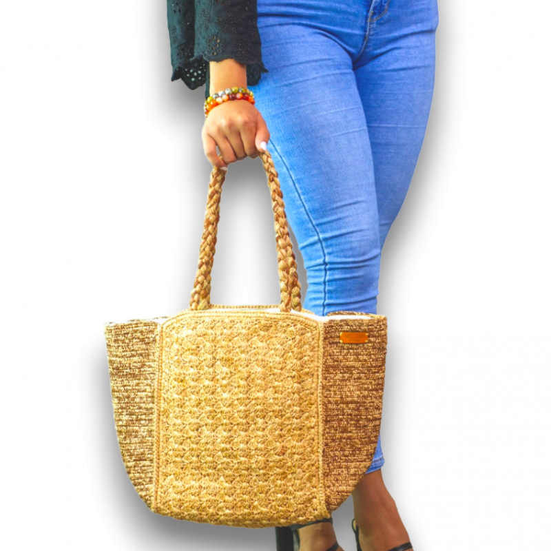 Raffia handbag Velo - Art-Tan-Of -Mada